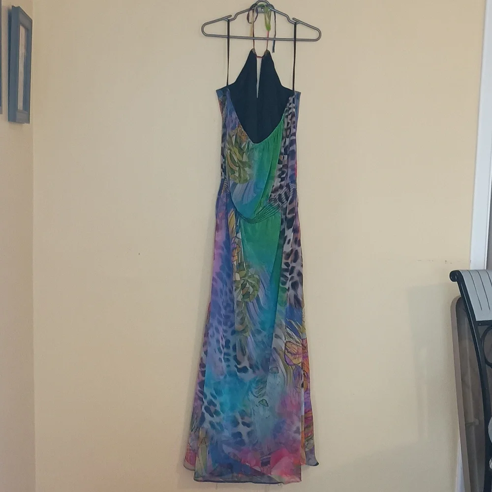 Boston Proper Printed Halter Maxi Dress - Picture 4 of 7